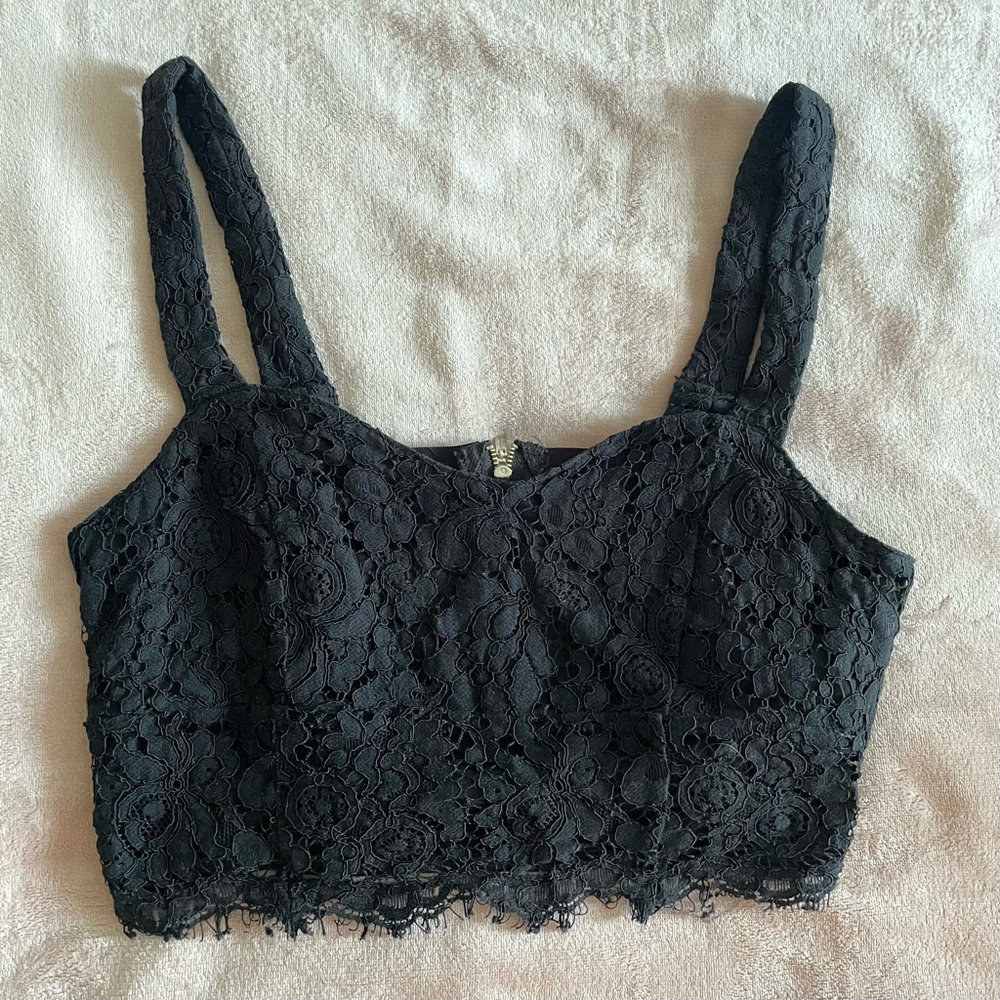 Lace Bustier Crop Top